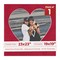 Red Suede Mat Board for 23x23 Frames - Heart Opening for 19x19 Photos